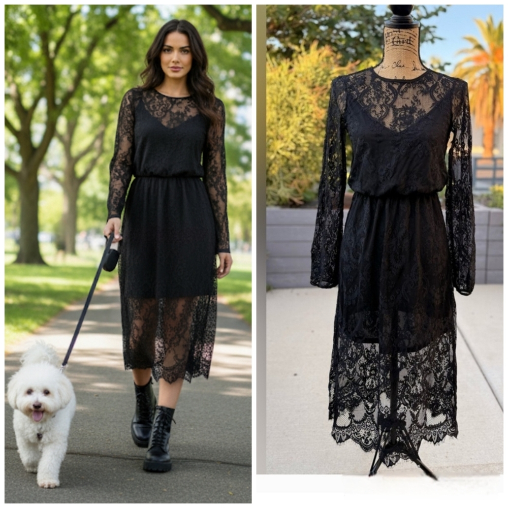 H&M Black Lace Dress